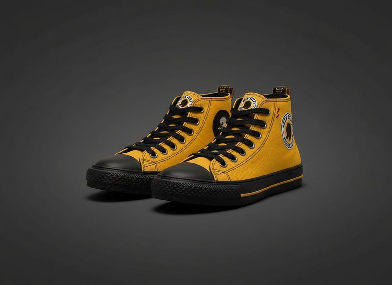 Duck Crazy canvas high-top trainers